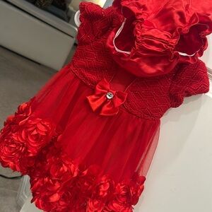 Beautiful red dress for babies